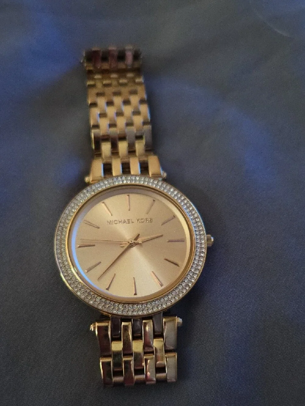 Michael Kors Rose Gold Crystal-Trim Bracelet Watch